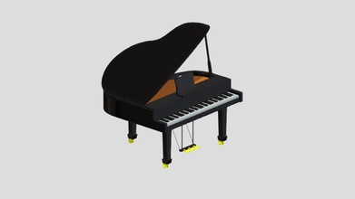 cartoon piano - buy royalty free 3d model philip storm xingyun777 music room instrument device grand musical sports ebony classic furniture audio bass orchestra hobby classical forte piano sport 3d print model - Mito3D