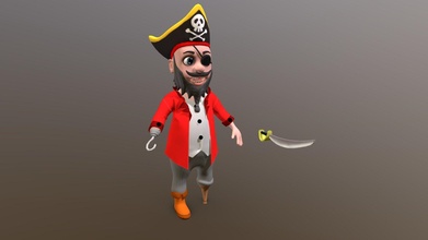 cartone animato pirata acquistare royalty gratuito 3d modello 3danvil 71ce95b 3d print model - Mito3D