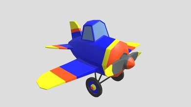 cartoon plane - download free 3d model gurkenbier 3bd7383 3d print model - Mito3D