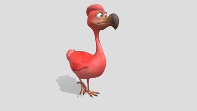cartone animato rosso uccello acquistare royalty gratuito 3d modello 3danvil 94ddc57 3d print model - Mito3D