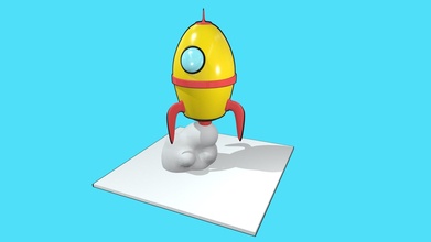 dibujos animados cohete descargar gratis 3d modelo slamsal 7ff78b0 3d print model - Mito3D