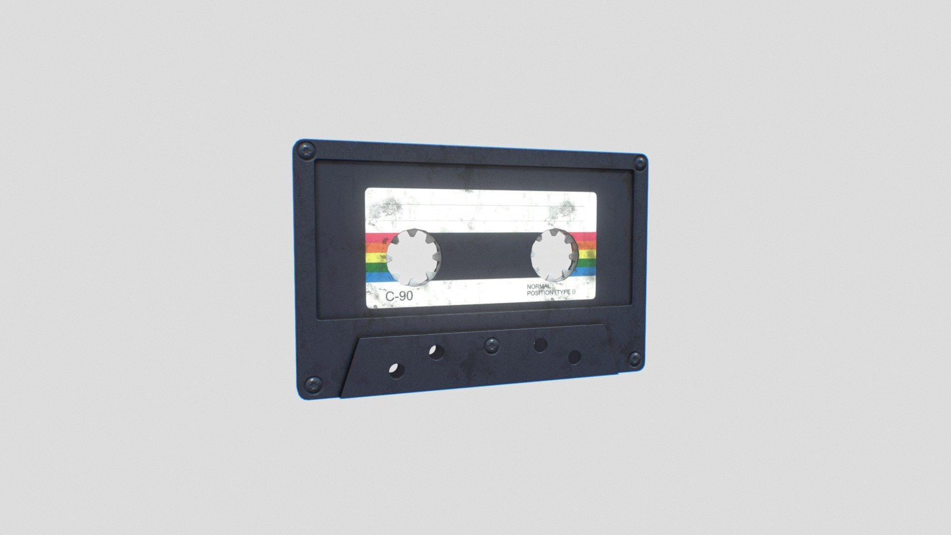 cassette tape 100x64x8 - buy royalty free 3d model robertrestupambudi 74d433f music device rust retro property electronics audio damaged recorder game-ready gadgets game-asset props-assets props-game technology decoration 3D print model - Mito3D