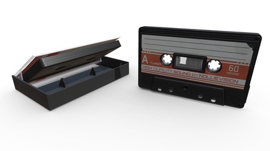 cassette tape case black - buy royalty free 3d model nollieinward 20d07c6 3d print model - Mito3D
