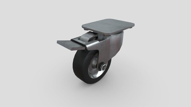 caster ruota poli acquistare royalty gratuito 3d modello pbr studio pbrgameready 203852b 3d print model - Mito3D