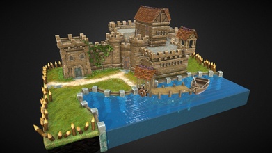 castle island - 3d model seola dms dfe1288 3d print model - Mito3D