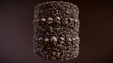 catacombs bones - 3d model tobyfredson f146740 3d print model - Mito3D