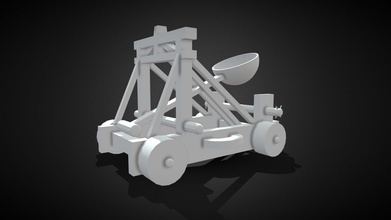 catapult - download free 3d model zyrokhd e28ba77 lowpoly out textures 3d print model - Mito3D