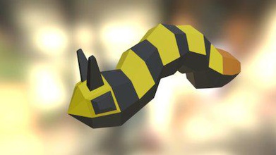 catterpillar crawl - 3d model one-man stampede e0c8776 another school assignment one somewhat rushed due time constraints more important daunting assignments 3d print model - Mito3D