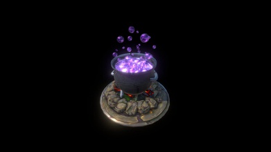 cauldron 3d enchanted - download free model sculptmike 9342783 game assets cc attribution make sure hit like follow me more upcoming art any suggestions let know if you use also tell would love see your poject peace out 3d print model - Mito3D