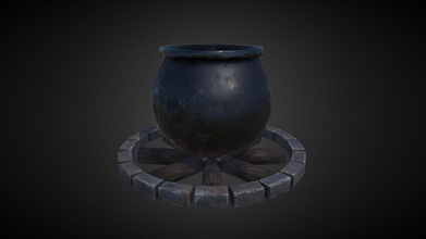cauldron witch's house - download free 3d model reinofeanor 4604543 3d print model - Mito3D
