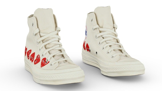 cdg x converse 1970s - buy royalty free 3d model vincent page vincentpage people fashion urban secondlife ar shoes nike trainer woman footwear sneaker adidas wear sims jordan apparel streetwear shoescan character man 3d print model - Mito3D