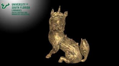 Keramik foo Hund Figur 3d Modell Universität Süd Florida Bibliotheken usf Digital 8686a73 3d print model - Mito3D