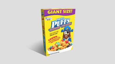 cereal - pirate puffs 3d model mw mw3dart 39e086f low-poly ar vr assets grocery store supermarket aisle 2 breakfast cereals 3d print model - Mito3D