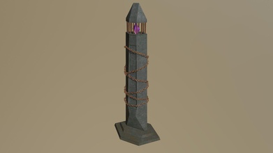 incatenato obelisco 3d modello cassiano sonaglio sonaglioc ca25692 3d print model - Mito3D