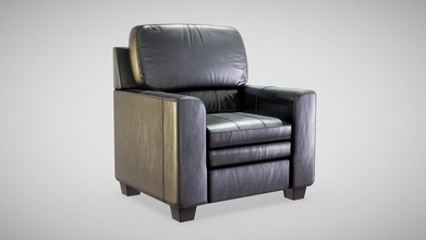 chair - gleason buy royalty free 3d model fabio orsi fabioorsi scene room sofa leather couch b3d high sitting visualization prop comfortable feet arch furniture vr ar comfort architecture blender pbr lowpoly wood dark interior black highpoly 3d print model - Mito3D