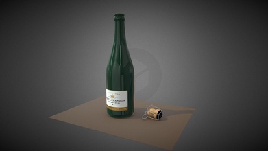 champanhe garrafa feliz 2019 3d modelo Michee e8c2a67 3d print model - Mito3D