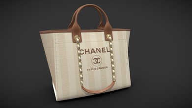 Chanel sırt çantası tuval Deauville taşımak alışveriş yapan 3d model 3dmonk a11ceb9 3d print model - Mito3D