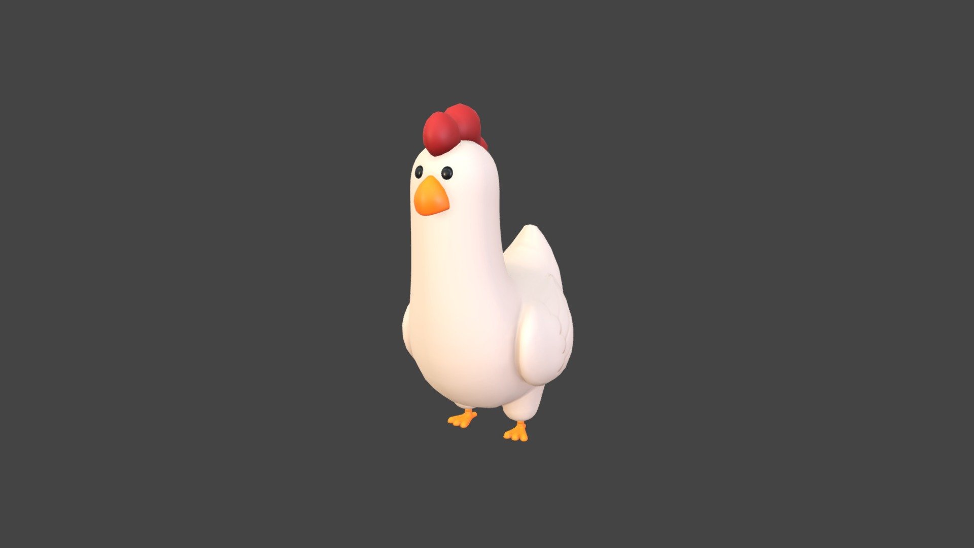 character160 chicken - buy royalty free 3d model balucg body food toon cute little baby bird chick toy animals mascot chicken farm print rooster hen character cartoon animal simple  3D print model - Mito3D