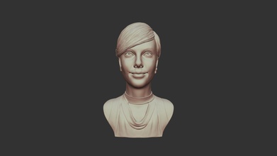 charlize theron 3d ritratto scultura acquistare royalty gratuito modello selfix 16928ac 3d print model - Mito3D