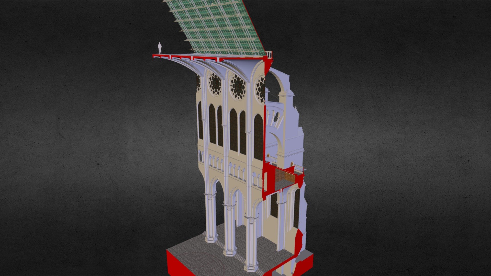 chartres-like cathedral - 3d model cosedimarco ed3304e 3D print model - Mito3D