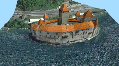 chateau chillon montreux Svizzera acquistare royalty gratuito 3d modello libanciel castello jean jacques hugo turismo vincitore rousseau 3d print model - Mito3D