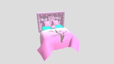 cherry blossom bed - 3d model emmagoss55 b3609b5 themed created inside substance painter using procedurals alphas stamp drawn myself procreate imported into 3d print model - Mito3D