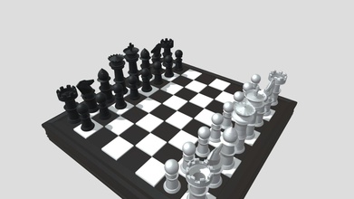 chess set model - download free 3d kunalmagare 202558c creative up all 32 peices wth board 3d print model - Mito3D