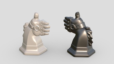 chess strong figures knight - buy royalty free 3d model marat ae8f19f 3d print model - Mito3D