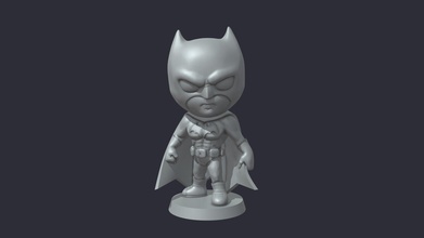 chibi batman stl - buy royalty free 3d model diegoblancoares superhero dc miniatures printable resin 3dprint plastic 3d print model - Mito3D