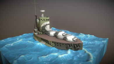 Chibi savaş gemisi hms Nelson 3d model Martin radyo kaynakları 3932165 3d print model - Mito3D