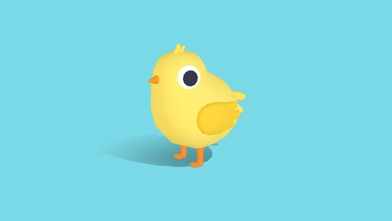 chick - quirky series buy royalty free 3d model omabuarts studio toon cute pet animals chicken farm hen stylized simple 3d print model - Mito3D