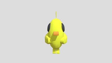 chik lowpoly - download free 3d model lamass 6354119 little chick got modeled myself my dautgher 4 year-old first object 3d print model - Mito3D