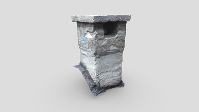 chimney - download free 3d model lowpoly g s 434aba6 photogrammetry raw scan hipoly 3d print model - Mito3D