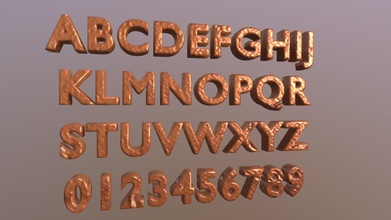 Chocolat alphabet police caractères Télécharger libre 3d modèle trentpierce 3459deb 3d print model - Mito3D