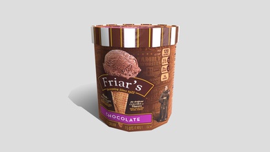 chocolate ice cream - 3d-Modell mw mw3dart b4c5944 low-poly-ar vr asset-Lebensmittelgeschäft-Supermarkt-Gang 6 frozen foods Schokolade-Eis 3d print model - Mito3D