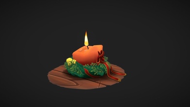 christmas-candle - 3d model thistle distel 5f9109b 3d print model - Mito3D