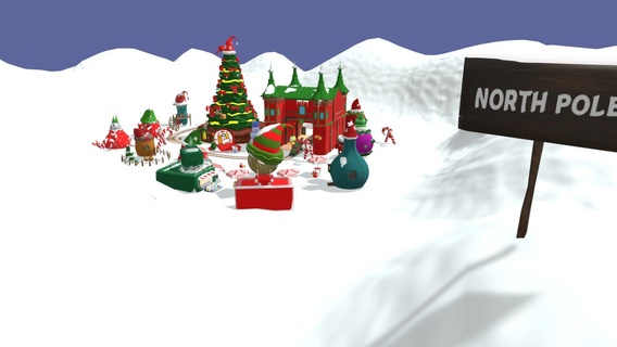 christmas environment pack - buy royalty free 3d model hayqart tree train snowman winter santa elf xmas snow holiday props gifts grinch snowball christmas-tree santa-claus characters 3d print model - Mito3D