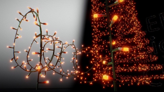 Natal conduziu luz correntes Comprar realeza livre 3d modelo vis all árvore luzes natal deco fada feriado processual curva cabo fadas 3dhaupt iluminação decoração estudar curve based 3d print model - Mito3D