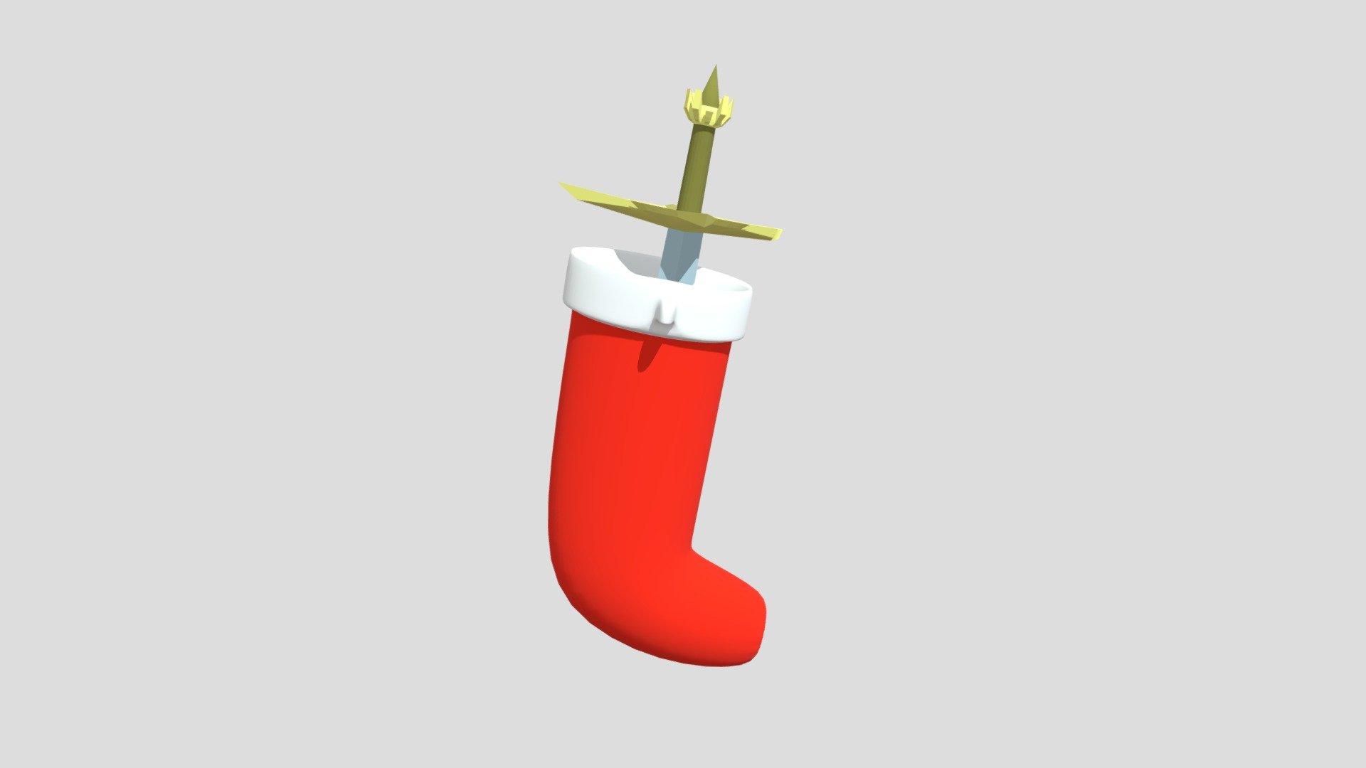christmas stocking - 3d-Modell danman29 7ac00d8 Weihnachtsstrumpf Geschenk santa 3D print model - Mito3D