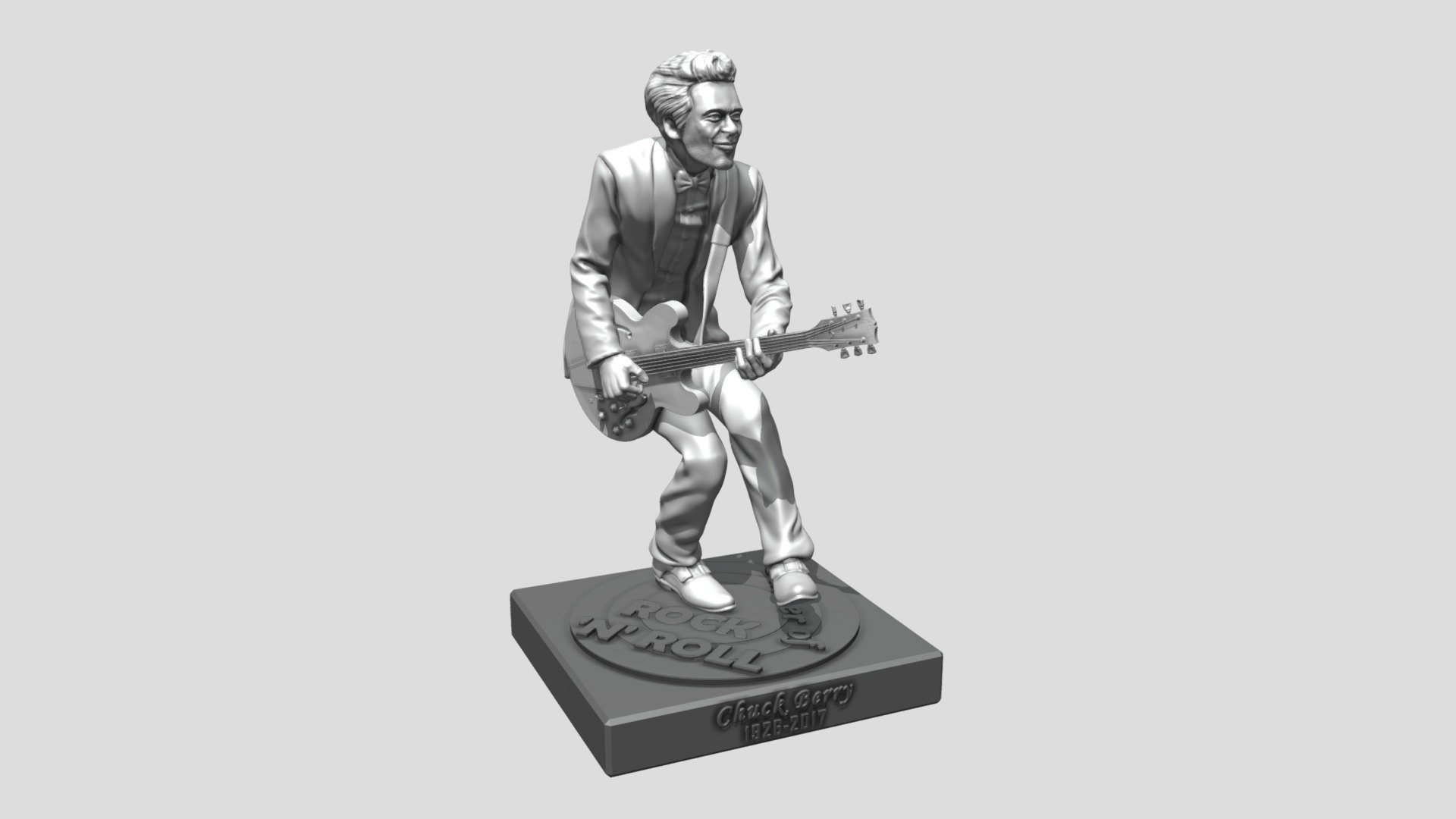 Chuck dut 3d baskı satın almak telif Bedava model Ronnie yonk stl müzik okul karakter şekil caz minyatür obj diyorama blues Rock yıldızı 3dprinting heykel reçine 3D print model - Mito3D