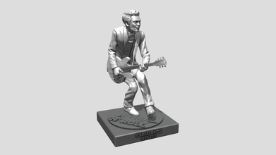 arrojar baya 3d impresión comprar realeza gratis modelo ronnie yonk stl música colegio caracter figura jazz miniatura obj diorama blues estrella rock 3dprinting estatua resina 3d print model - Mito3D