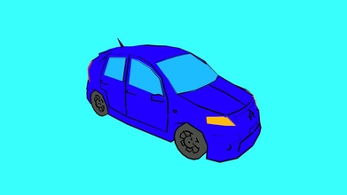 citroen car poly cartoon style - 3d model jmeprogrammer c1a01a5 3d print model - Mito3D