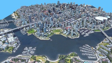 paisagem urbana Vancouver Canadá Comprar realeza livre 3d modelo libanciel maquete impressão modelagem arquitetura highrise building prédio alto 3d print model - Mito3D