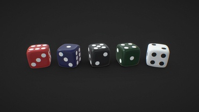 classic d6 dice set - buy royalty free 3d model steele steelefrau 5d8dd9e simple beautiful standard true-to-life size hd textures low poly geometry game-ready subdivision smoothing friendly 5 colour choices 3d print model - Mito3D