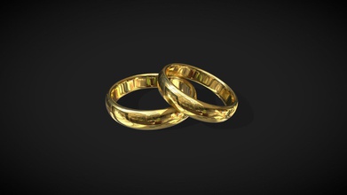 klassisch golden Hochzeit Ringe download frei 3d Modell Susanking krolzuzannapl 99310b3 3d print model - Mito3D