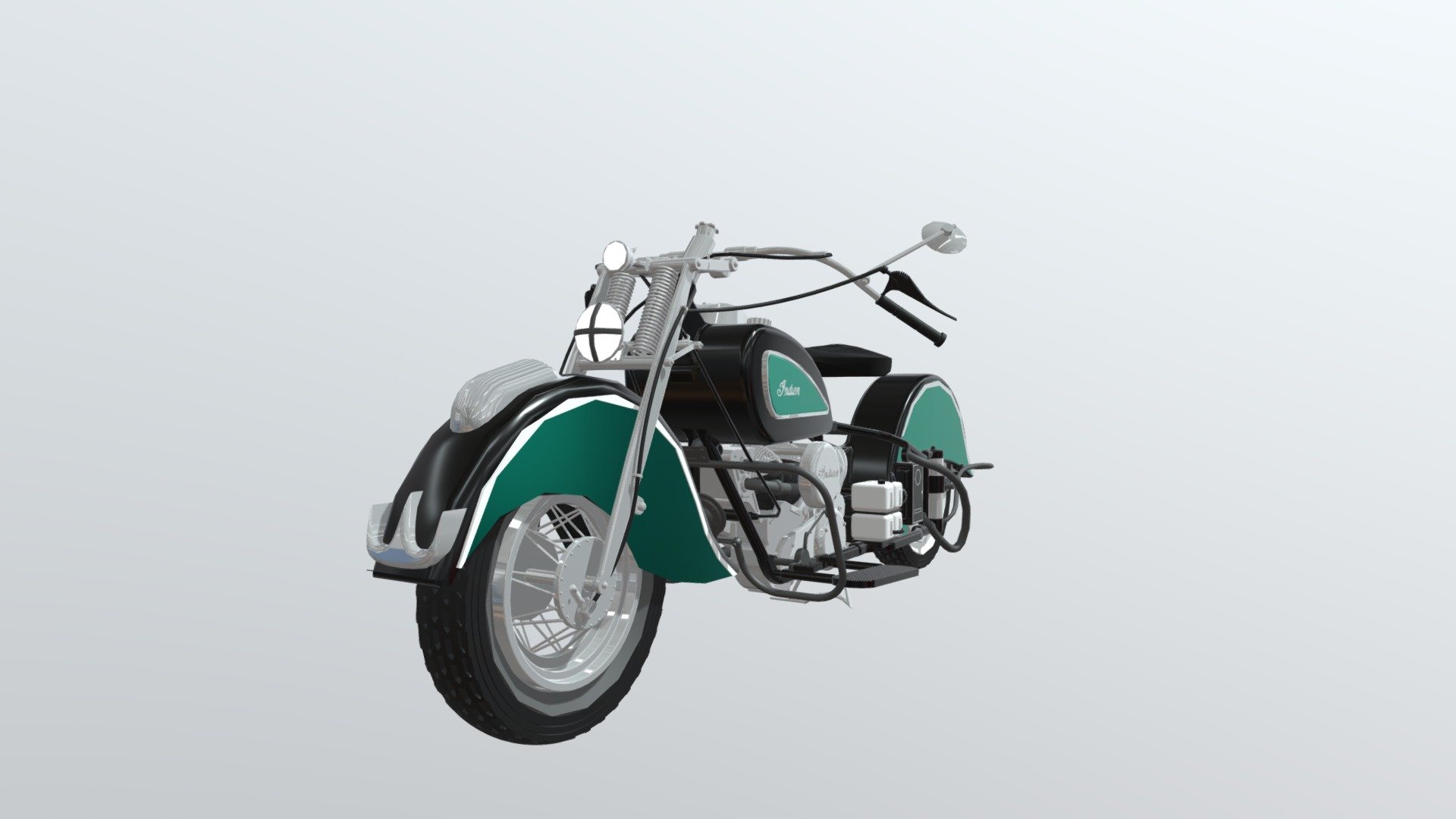 classic indian motorbike - download free 3d model cristianricon 732b948 physic miniature 3D print model - Mito3D
