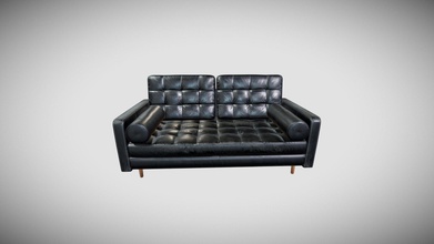 clásico sofá de cuero - modelo 3d walter voi-tech 76ab4d2 hecho a mediados poli asientos atrás cojines alta hornear painteda desgastado sustancia pintor 3d print model - Mito3D
