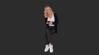 claudia posed 001 - casual sitting 3d woman buy royalty free model renderpeople f0efe32 3d print model - Mito3D