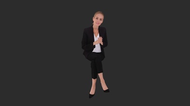 claudia posed 012 - sitting 3d business woman buy royalty free model renderpeople 8536870 3d print model - Mito3D