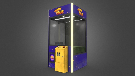 claw crane machine - realistic gameready lowpoly buy royalty free 3d model abdelrahmanahmed arcade games coin videogame retro toys vending ready arcademachine win carnival catcher craeted arcade-machine clawmachine low-poly game pbr claw-machine skillcrane crane-machine claw-crane crane-arcade 3d print model - Mito3D
